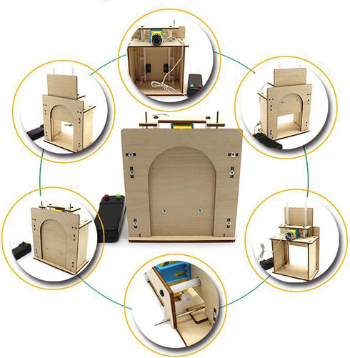 DIY Wooden Elevator Door Kit for Children - Science Educational Develop Toy Assembly