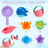 11PCS 12+ Mold Free Bath Toys, | Safe Easy Clean & Fun Floating Boats & Spoon & Watering Can and Whale Bath Toy