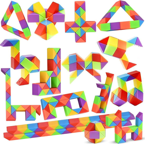 GOLDGE 80 Pack Mini Cube Puzzle Fidget Toys - Bulk Party Favors