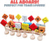 Toy Wooden Road Construction Traffic Sign Set; Street Signs for Small Toy Cars and Diecast Vehicles