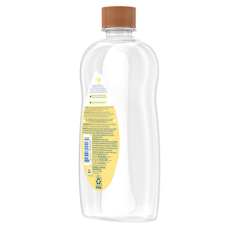 Johnson's Baby Oil, 20 fl. oz - Mineral Oil Enriched with Shea & Cocoa Butter for Moisture Retention