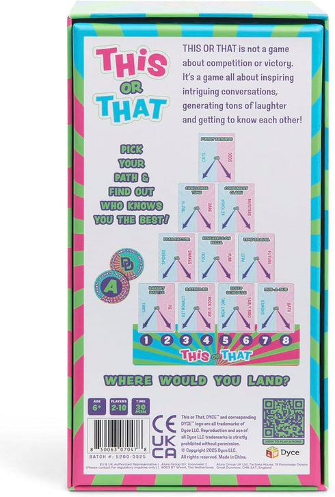 This or That Party Game Family Card Game with Easy Either/Or Choices | Fun Guessing Game for Kids, Teens & Adults Where