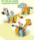 3 4 5 Coogam Wooden Snap Together Building Toy, Take Apart Construction Builders, Assembly Animal Building Blocks, STEM