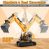 3, 4, 5, 6, 7, 8, 9, 10+ 13CH V-Opitos RC Excavator Toys for Boys Age Years Old, Excavable Remote Control Construction