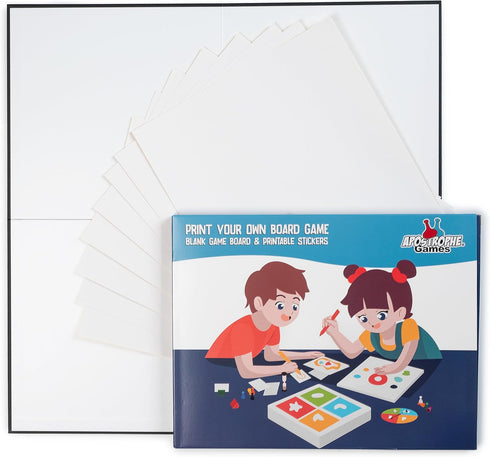 1 (16.25" 16.25") Print Your Own Board Game - Game Board x with Printable Sticker Sheets - Create Your Own Board Game