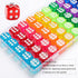 jrceliy 50 Set, 14mm 6 Pieces Dice Bulk Sided Colored Dices for Board Games, Math Learning,Classroom