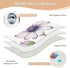 FRODOTGV 52" 34" Light Purple Florals Extra Large Resuable Baby Bed Pad Water Resistant Mattress Pad Non-Slip Pee Mats