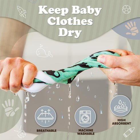 12 Pack Baby Bandana Bibs - Organic Drool Bibs for Boys and Girls, Soft and Stylish for Teething and Drooling
