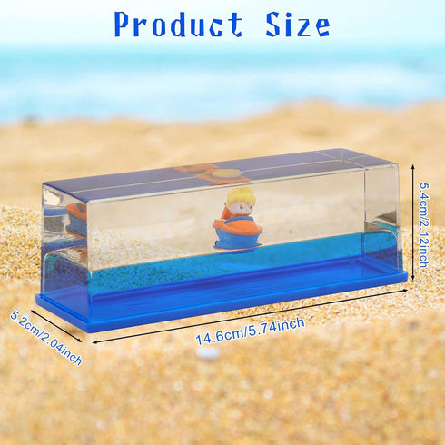 Anime Figure Merch Unsinkable Ship Model Boat in a Bottle BoxNon Sinking Acrylic Cruise Ship Fluid Drift Bottle Desk