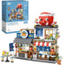 Japanese Street View Building Kits, 722 PCS Modular House Building Set, Mini DIY Model Set for Adults and Teens.