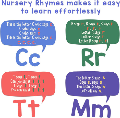 26 3 2+ LEARNING BUGS Phonics Songs Book, Letter Sound Songs, Preschool & Kindergarten Learn to Read for Year olds