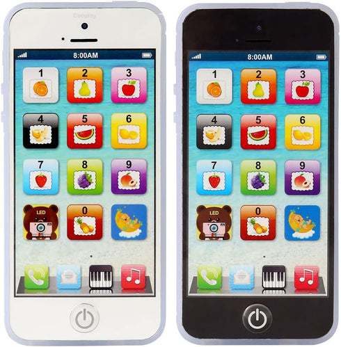 Yphone Pretend Smart Mobile Toy Phone for Toddler Baby & Kids, Musical English Learning Electronic Cell Phone Gift