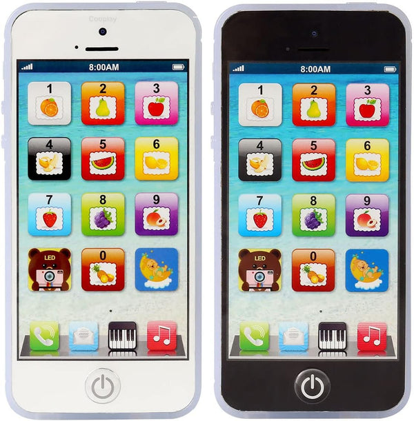 Yphone Pretend Smart Mobile Toy Phone for Toddler Baby & Kids, Musical English Learning Electronic Cell Phone Gift