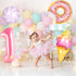 1st 150 Kriyokiaa Birthday Decorations for Girl Pcs Sweet One Birthday Party Decorations with Balloon Garland