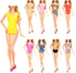 BARWA 12 Items Swimsuits Bathing Clothes for 11.5 inch Doll, 5 Pcs with 2 Pool Floaties and Shoes