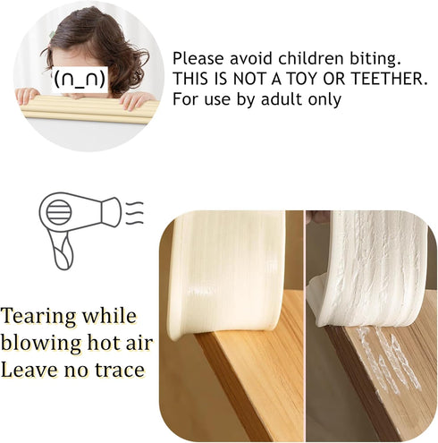 M2cbridge Multifunctional Edge and Corner Guard Coverage, Baby Safety Bumper, DIY 6.5 Ft (Rice White)