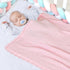 100% Cotton Baby Blanket, Light Pink, Knit Soft Warm Nursery Blanket, 30 x 40 Inches for Toddler Newborn