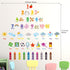 DS9-8056 DECOWALL Numbers Crayons Weather and Shape Wall Decals Stickers Kids Nursery Classroom Bedroom Room dcor