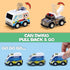 18 Pack Assorted Pull Back Car Toys with Storage Organizer Box, Mini Vehicle Set for Child Toddler Birthday Gift