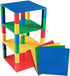 Strictly Briks Compatible with Lego Classic Stackable Baseplates, 4 Base Plates & 30 Stackers, Red, Green, Blue &