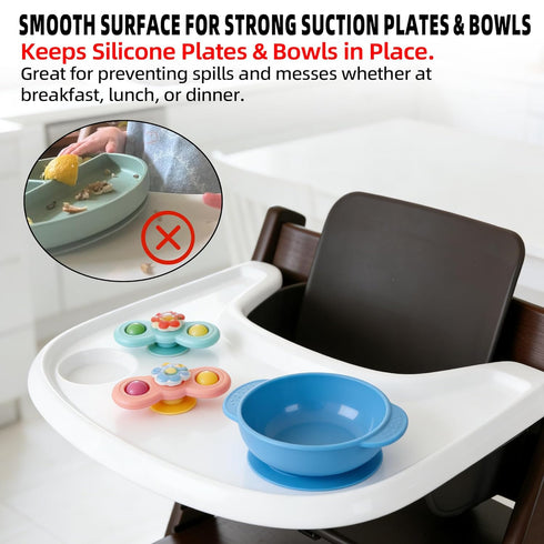 (V2+ Set) Baby High Chair Tray Compatible with Stokke Tripp Trapp Baby Replacement Feeding Tray with Built-In Cup