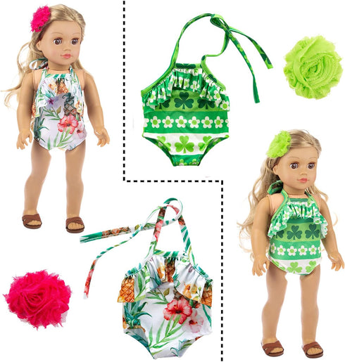 ZITA ELEMENT 24 Pcs American Doll Clothes for 18 Inch Dolls - Clothing Outfits, Dresses, Swimsuits