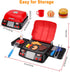 Kids Play Food Grill with Pretend Smoke Sound, Light Kitchen Playset BBQ Accessories for Toddler Girl Boy, 2-6 Year Old