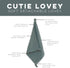 Ryan & Rose Cutie Lovey - Soft 100% Organic Cotton Muslin with Attachable Snap Closure - Loveys for Babies Newborn Baby Lovey Security Blankets for Babies Baby Blanket (Knot Juniper) by Ryan & Rose