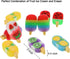 DOMG 16Pcs Ice Cream Erasers for Kids, Cute Fruit Shaped Fun Food Erasers for Classroom Rewards and Party Favors