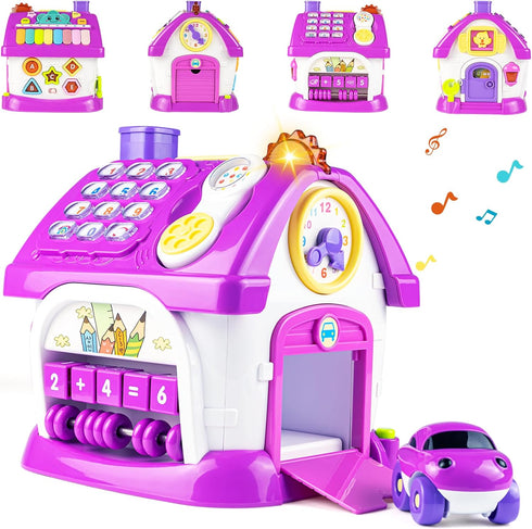 Marstone Montessori Toys for 1-2 Year Old Girls, 8 in 1 Multi-Functional Learning House