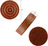 Amerous Thread Wooden Checkers Pieces with Drawstring Bag - Nature Wood Backgammon Pieces, 5 Dices Included