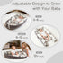 Meindoovm Infant Support Cushion | Organic Cotton Infant Support Cushion | Reversible, Adjustable & Portable Floor