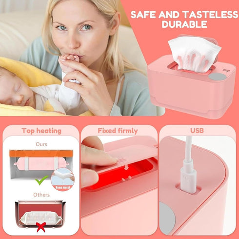 Genrico 2025 New Baby Wet Wipes Warmer And Wet Wipe Dispenser, Even Heating Baby Wipes Heating Dispenser For Home Use