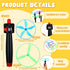 Flying Disc Helicopter Toy Disco Flyers, 12 String Launchers and 24 Flying Discs for Outdoor Fun