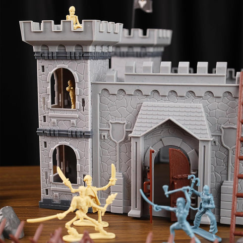 3 Otters 310PCS Military Soldier Playset - Toy Soldiers, Medieval Knight Army Men, Pirate Castle Model for Boys
