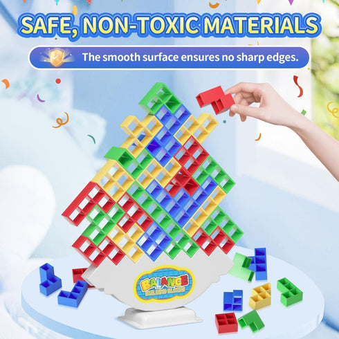 Ziogogco 48 Pcs Game Gifts, Balance Stacking Blocks GamePerfect for Family, Parties, Travel,Boys Girls GiftsNovelty Toy