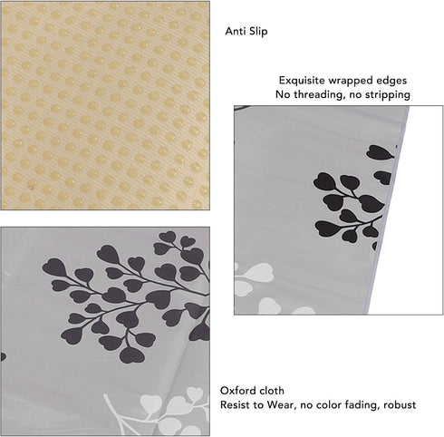 ICRPSTU High Chair Floor Mat, Wipeable Non Slip Water Proof Protector Pad, with Granular Latex Backing, for Baby