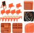 TOYANDONA Miniature Locker Classroom Set, 13pcs Desk, Chair & Blackboard Model Dollhouse Accessory