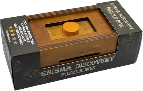 Puzzle Box Enigma Secret Discovery, Wooden Magic Trick Lock with Hidden Compartment for Money and Gifts