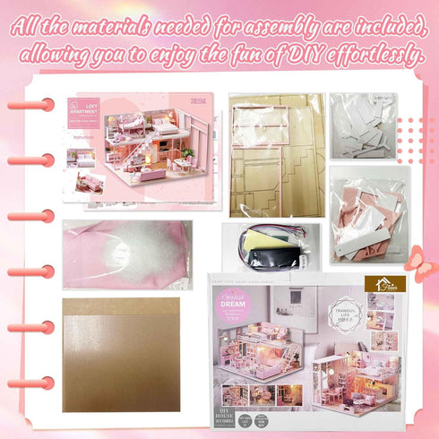 Creative Miniature Dollhouse Kit with Furniture - Perfect Gift for Art Lovers