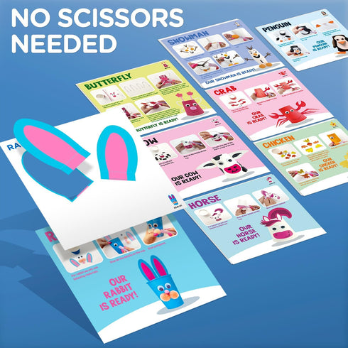 3-5 8 Arts and Crafts for Toddlers & Kids Ages Paper Cup Craft Kit, Animal Projects Fun Preschool Activity for Girls