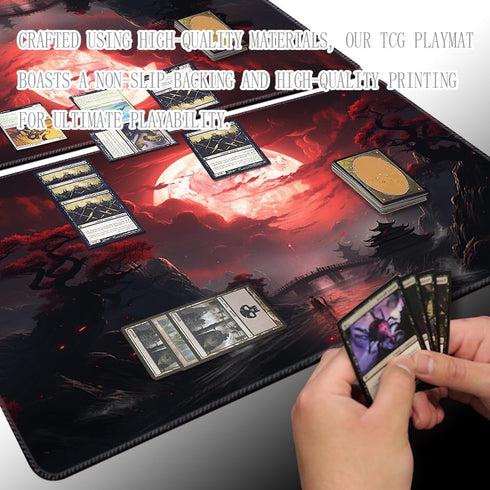 MTG Playmat Size 24x14in with Free Storage Bags, Non-Slip Backing, Ideal for Card Game Enthusiasts TCG Playmat