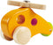 Hape Little Copter Wooden Toy Toddler Play Vehicle, Yellow - L: 5, W: 2.6, H: 3.5 inch