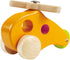 Hape Little Copter Wooden Toy Toddler Play Vehicle, Yellow - L: 5, W: 2.6, H: 3.5 inch
