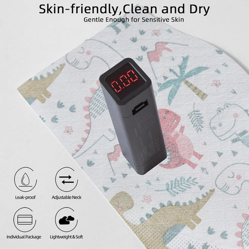 WYSLP 25pcs 6-18 Baby Disposable Bibs Travel Feeding Bib - Leakproof Liner, Food Catcher Pocket for Months Babies