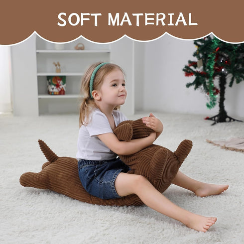 36 Inch Dachshund Dog Stuffed Animal Plush, Long Weiner Dog Body Pillow, Cute Large Plushies Decor Gift for Kids