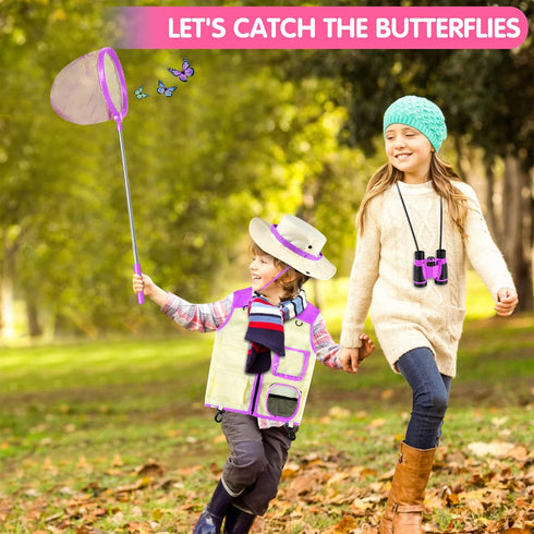 3-12 INNOCHEER Explorer Kit & Bug Catcher Kit for Kids Outdoor Exploration for Boys Girls Years Old (Purple)