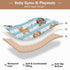 EtherSpher 1-Piecing 50'' 50''alfombrilla Blue White Striped Dog Large Stylish Baby Care Play mat for Floor Foldable