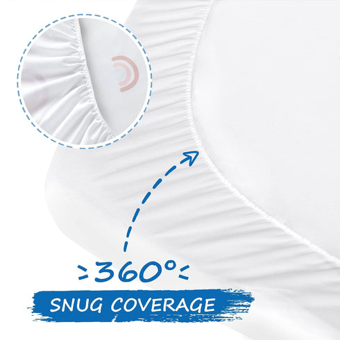 2 Pack Crib Sheets Boy Girl, Baby Crib Sheets for Standard Crib Mattress & Toddler Bed Mattress, Snug Fit Breathable
