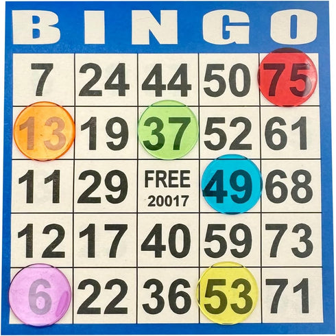 500 (100 5 4"x4" JUNWRROW Bingo Paper Game Cards - Sheets Books of Colors) - Disposable Cards- Ideal for Seniors